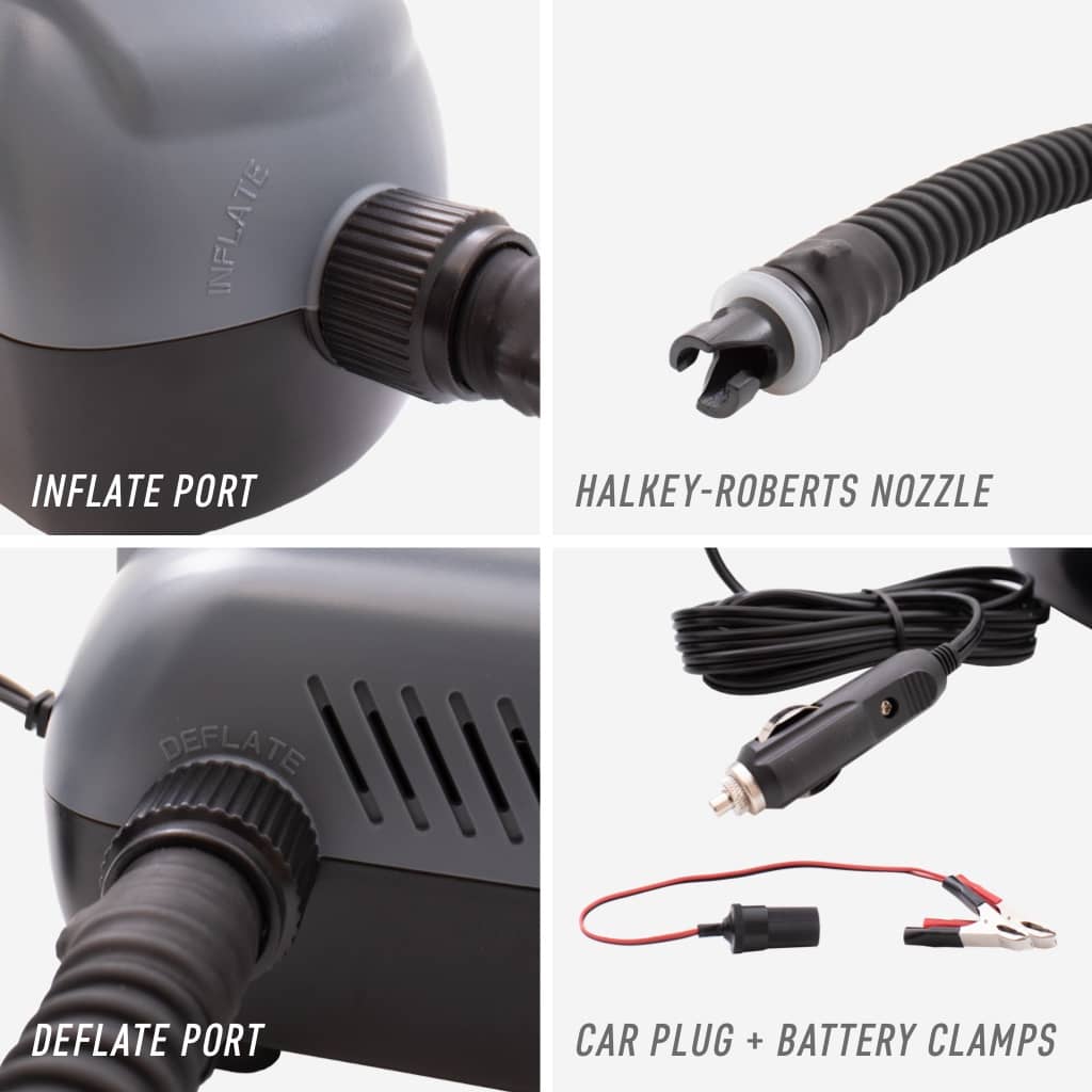 Picture showing the features of the AeroPump Auto Electric Pump II