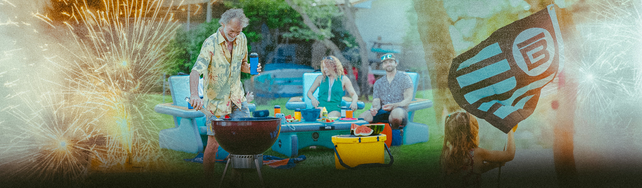 Picture of people hanging out on BOTE products