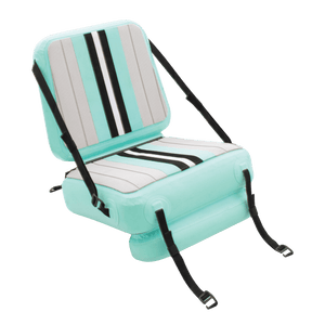 Angled view of the Zeppelin Aero Kayak Seat in the color Seafoam.