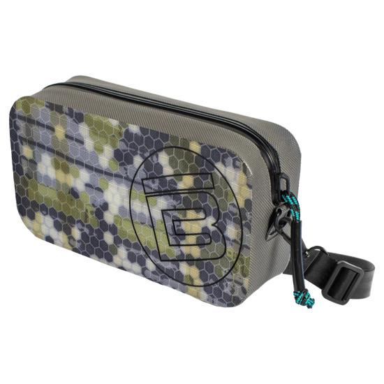 Angled front view of the Highwater Hitchhiker in verge camo with black "B" BOTE logo on the side.