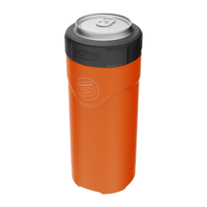 Sedona MAGNEChill Can Cooler Slim holding a silver can with black BOTE collar.