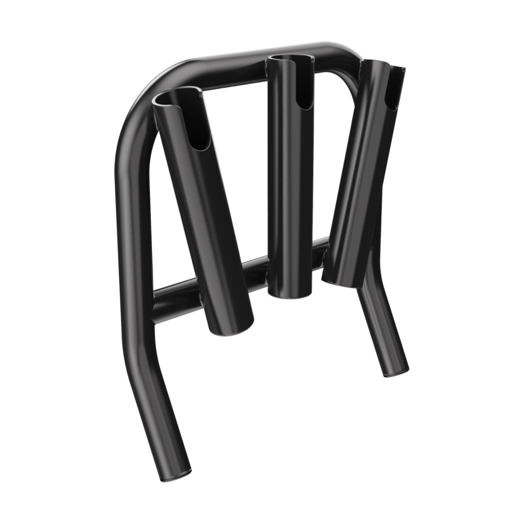 Rear angled view of the Mini Rocket Rac Black