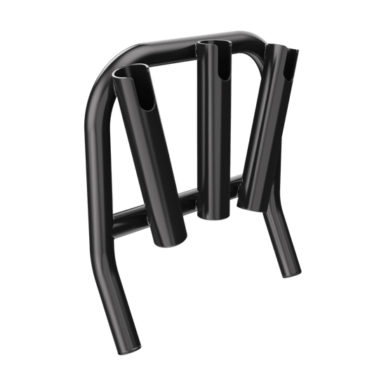 Rear angled view of the Mini Rocket Rac Black