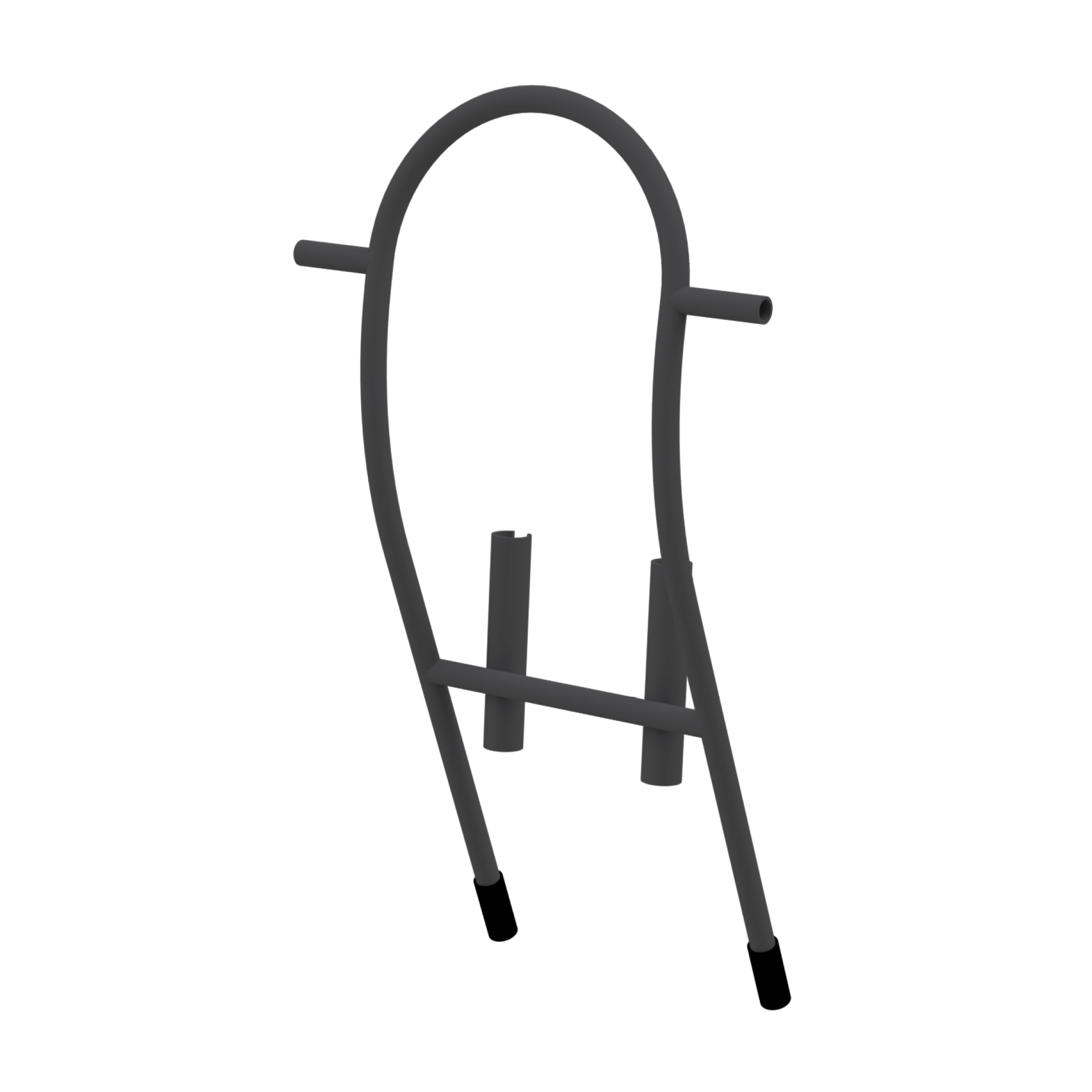 Angled view of the Tackle Rac in black.