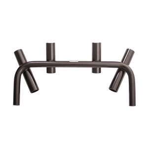 Back view of the Rocket Rac in black, with four rod holders.
